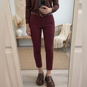GAP Burgundy Slim Crop Pants – Size 0 Regular